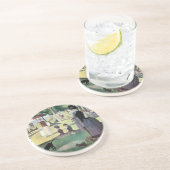 Zondagmiddag, eiland La Grande Jatte door Seurat Zandsteen Onderzetter (Zijkant)