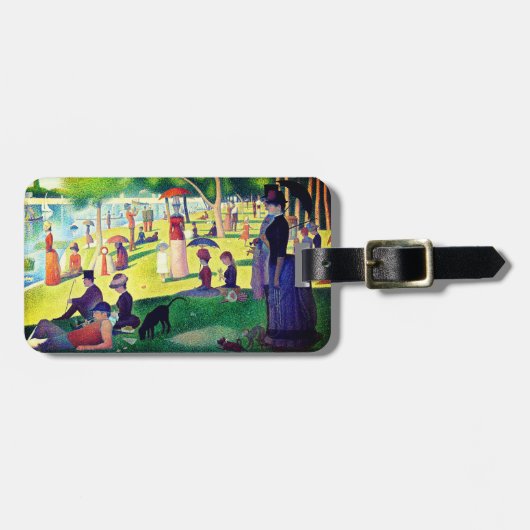 zondagmiddag op het eiland La Grande Jatte Bagagelabel (Voorkant horizontaal)