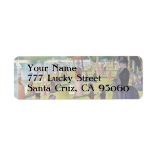 Zondagmiddag op het eiland La Grande Jatte Etiket