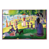 zondagmiddag op het eiland La Grande Jatte Foto Afdruk (Voorkant)