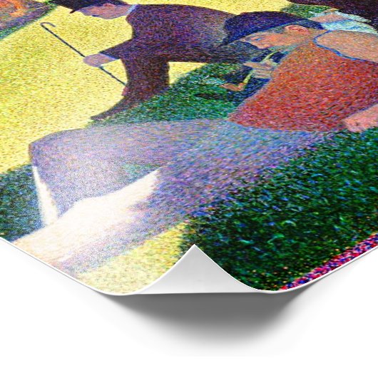 zondagmiddag op het eiland La Grande Jatte Foto Afdruk (Hoek)