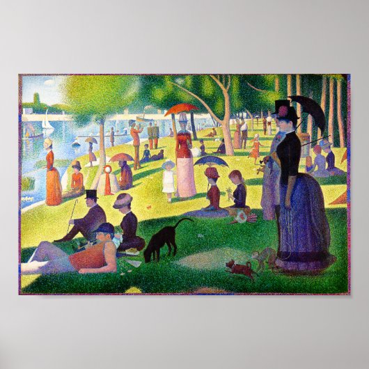 zondagmiddag op het eiland La Grande Jatte Poster (Voorkant)