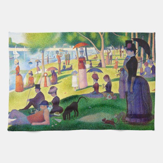 zondagmiddag op het eiland La Grande Jatte Theedoek (Horizontaal)