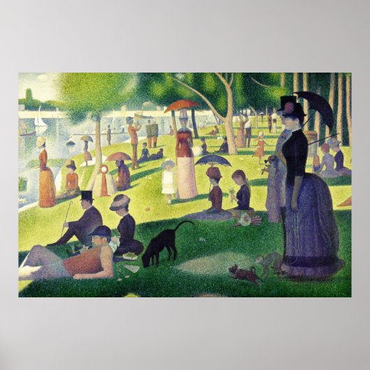Zondagmiddag op La Grande door Georges Seurat Poster (Voorkant)