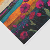 Zondagmorgen zonsopgang, levendige landelijke kerk tissuepapier (Detail)