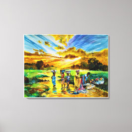 Zondagochtend door Ini Brown Canvas Afdruk