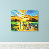 Zondagochtend door Ini Brown Canvas Afdruk (Insitu (Houten vloer))