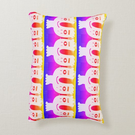 zondagochtend gelukkig gezicht accent kussen (Achterkant (Verticaal))