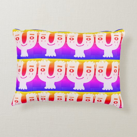 zondagochtend gelukkig gezicht accent kussen (Achterkant)