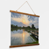 Zondagochtend in het park hangend wandkleed (Gebogen)