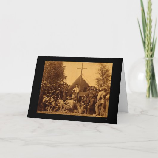 Zondagochtend katholieke mis 1861 kaart (Voorkant)