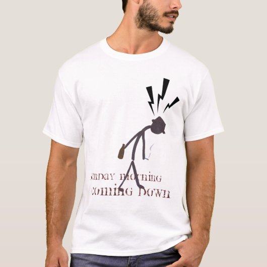 Zondagochtend omlaag t-shirt (Voorkant)