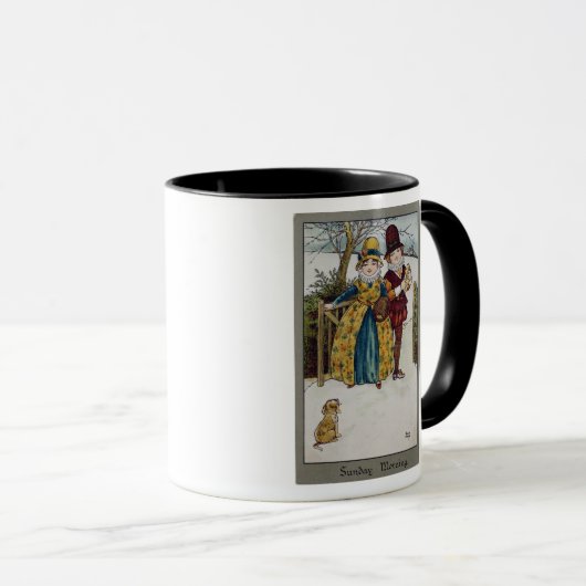 Zondagochtend, Victoriaans kaart Mok (Voorkant rechts)