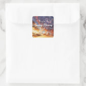 Zondagochtend Vierkante Sticker (Tas)