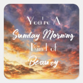 Zondagochtend Vierkante Sticker (Voorkant)