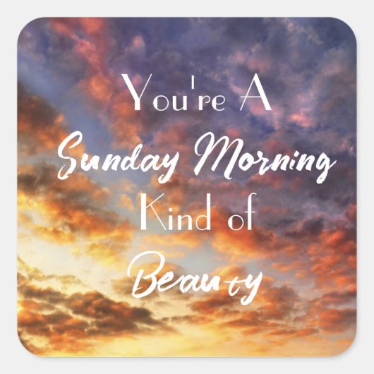 Zondagochtend Vierkante Sticker (Voorkant)