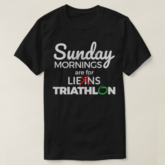 Zondagochtend voor Triathlon Grapny T-shirt (Design voorkant)