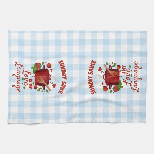 Zondagsaus keukenhanddoek (Horizontaal)