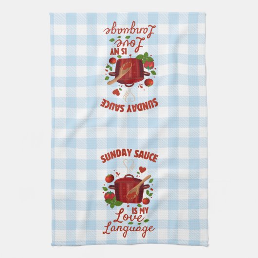 Zondagsaus keukenhanddoek (Verticaal)