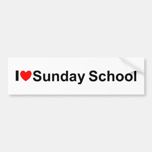 Zondagschool van de liefde (hart) bumpersticker (Voorkant)