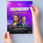 Zondagsdienst Kerk Aankondiging Flyer (Hand)