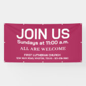 Zondagsdienstkerk Banner Met Uw Logo (Horizontaal)