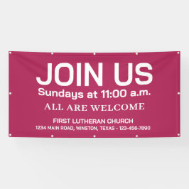 Zondagsdienstkerk Banner Met Uw Logo