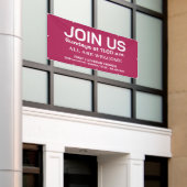 Zondagsdienstkerk Banner Met Uw Logo (Buitenkant Gebouw)