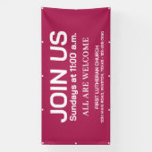Zondagsdienstkerk Banner Met Uw Logo (Verticaal)