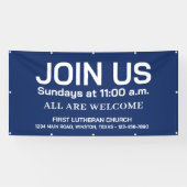 Zondagsdienstkerk Banner Met Uw Logo (Horizontaal)