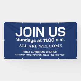 Zondagsdienstkerk Banner Met Uw Logo