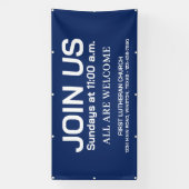 Zondagsdienstkerk Banner Met Uw Logo (Verticaal)