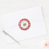 Zondagse BBQ Picknick Event Sandwich Ronde Sticker (Envelop)