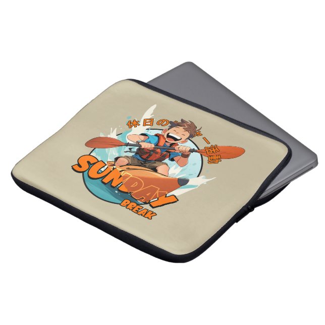 zondagsrust | 13 inch / 33.02 cm laptop sleeve (Voorkant top)