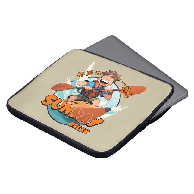 zondagsrust | 15" (33,02cm) laptop sleeve (Voorkant top)