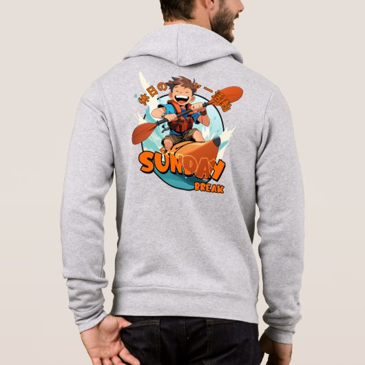zondagsrust | Mannen-volledige-ritssluiting Hoodie (Achterkant)