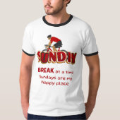 Zondagsrust op een moment t-shirt (Voorkant)