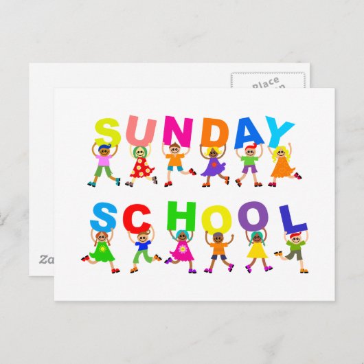 zondagsschool briefkaart (Voorkant / Achterkant)