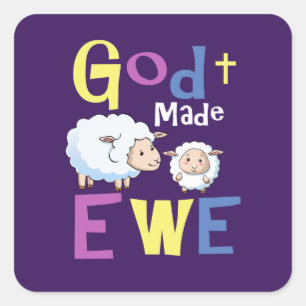 Zondagsschool - Christelijke tovenaars - God Made  Vierkante Sticker