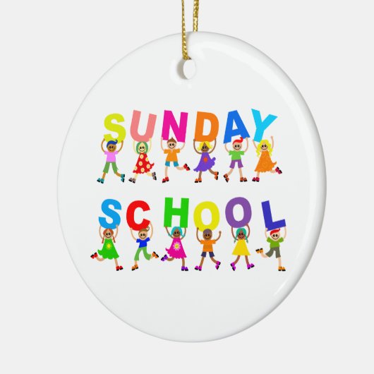 zondagsschool keramisch ornament (Links)