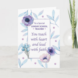 Zondagsschool Leraar Bedankt Leraar Waardering Kaart