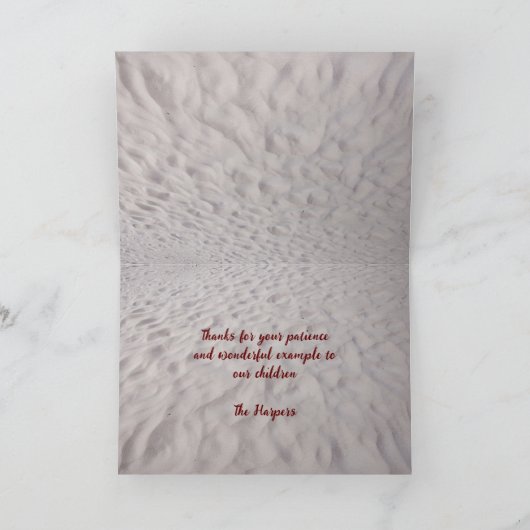 Zondagsschoollerares bedankt (Binnen)