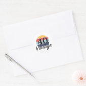 zondagszonsondergang 40e verjaardag ronde sticker (Envelop)