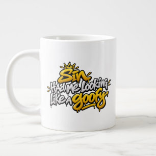 Zonde maakte dat ik er sullig uitzag grote koffiekop