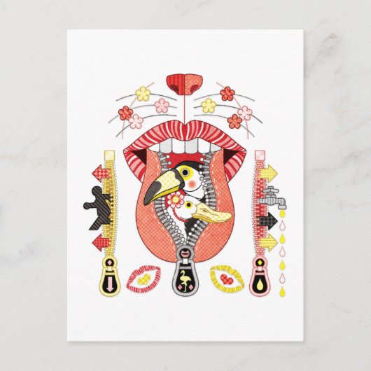 Zonde ritpper uitgang en ingang briefkaart (Voorkant)