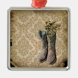  zondebok western land cowboy metalen ornament