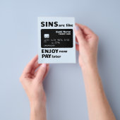 Zonden zijn als creditcards   flyer (Hand)