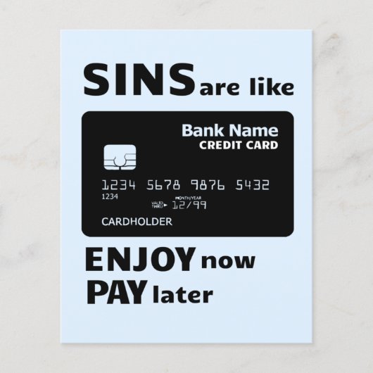 Zonden zijn als creditcards   flyer (Voorkant)