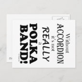 Zonder accordeon - polaire band briefkaart (Voorkant / Achterkant)