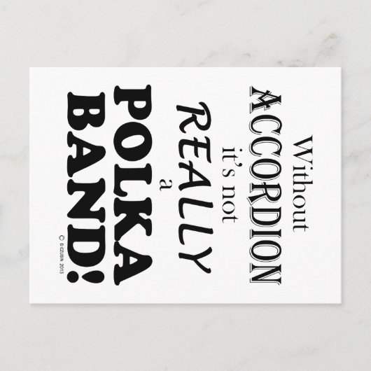 Zonder accordeon - polaire band briefkaart (Voorkant)